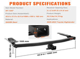 Class 3 Trailer Hitch, 2-Inch Receiver, Q455B Steel Tube Frame, Compatible with 2020-2023 Toyota V952-GGLJQTG2YCTOVCHLXV0