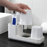 Toothbrush Holder Toothbrush Stand Holder Hanger Rack Stand Washroom Rack Clothes Hanging Rack 1-pcs V1366-AZ2-W-03778