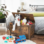 Wooden Sturdy Entryway Storage Bench with Safety Hinge V178-81672