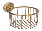 Hollow Out Toilet Paper Holder Antique Rust Proof Wall Mounted Tissue Roll Basket Rack for Bathroom V1294-YM0521-3112220089511
