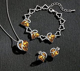 Infinity Love Heart Necklace, Birthstone Necklace for Women, Jewelry for Women with Healing V1164-325789