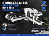 Ideal Home Renovation Gift Hot Cold Mix Tap Bathroom Switch Hardware, Triple Rotating Model Complete V1221-XM-LB2232-GM79
