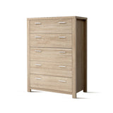 Artiss 5 Chest of Drawers - MAXI Pine FURNI-N-MAXI-CDR02-WD-AB