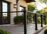 198 cm Stainless Steel Handrail, Rectangular Top Stair Deck Hand Rail for Outdoor/Indoor Steps with V952-LGFS65FT1JZ3355L3001V0
