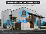 RF433 Wireless Intercom Ring Doorbell Chime with 1 Inside Sensor 984ft Range No Internet Required V1294-YM0901-H48995B