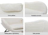 Artiss Rocking Chair Armchair Pillow Boucle White UPHO-B-ROCK01-TED-WH