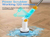 Electric Spin Scrubber with 8 Brush Heads Cordless Cleaning Brush Scrubber 3 Adjustable Handle IPX7 V1294-YM0901-H49040