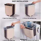 Hanging Trash Can Collapsible Small Garbage Waste Bin for Kitchen Cabinet Door V178-40989