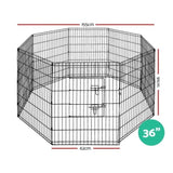 i.Pet 36" 8 Panel Dog Playpen Pet Fence Exercise Cage Enclosure Play Pen PET-DOGPLAYPEN-36