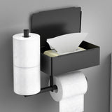 Toilet Paper Holder with Wet Wipe Box Wall Mounted Stainless Steel Paper Holder Toilet Roll Holder V1294-YM0716-10348691