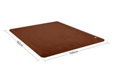 Laura Hill Electric Heated Blanket Throw Soft Coral Fleece w/ 9 Heat Settings - Brown THRG-KH-BRN