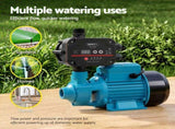 Giantz Peripheral Water Pump Auto Controller Cast Iron Garden Irrigation 1HP PUMP-QB80-2M
