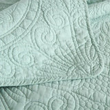 100% Cotton Embossed Aqua Medallion Serenity Coverlet Bedspread Set V745-MMPAC061011Q13U
