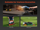 Lawn Mower Blade Sharpener, 15&deg - 45&deg Adjustable Lawnmower Blade Sharpening Tool with 4 Adapter V952-GCDPJJ1545MY5H0TG001V0