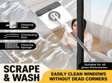 Lightweight Interior & Exterior Window Cleaner with 130CM Extendable Aluminium Pole & Cleaning Pad V888-ELOSUNG55116-5