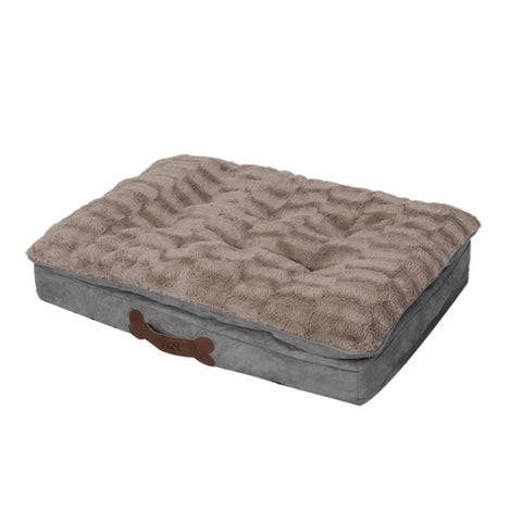 Dog Calming Bed Warm Soft Plush Comfy XL Khaki X-Large PT1058-XL-KH