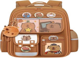 Cute Capybara Backpack with Chic Case and More Pins Ita Bag Cartoon Laptop Travel Utility Funny V1107-BACKPACK-LARGE