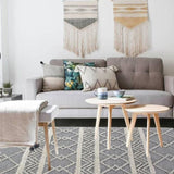 Boho Style Hand Loomed Recycle Cotton Wool Woven Design Rug 150 x 200 cm V262-CI-STK-566WPR