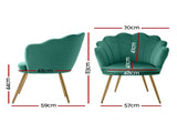 Artiss Armchair Velvet Green Callista UPHO-5002-VEL-GR
