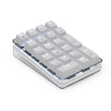 White backlit gaming keyboard 21 key mini numeric keyboard portable mechanical numeric keyboard V1192-AZ-W-35237