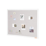 VEVOR 48"x36" White Cork Board with Linen Surface Stylish Wall-Mounted Bulletin Board for Home, V952-RMB48X36WBSMBDAIDV0
