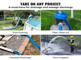 Backwash Hose, 2 in x 50 ft, Heavy-Duty PVC Flat Pool Discharge Hose with Aluminum Camlock C & E V952-FCXRG250FTPVCM9TXV0