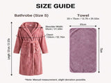 Women's Coral Fleece Hooded Bathrobe Set with 2 Pineapple Grid Towels - Ultra Soft V888-ELOSUNG54482