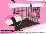 Wire Dog Cage Crate 48in with Tray Cushion Mat PINK Cover Combo V274-PET-WCCVCU48-PK