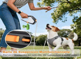 Retractable Dog Leash with Locking Button for Small and Medium Dogs up to 50 kg, 5 Meters, Black V1237-ZY-917-231