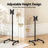 Artiss TV Stand 13-50" Universal Mobile Adjustable Height TV Stand with Wheels TV-MOUN-1004-BK
