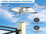 2 Pack Reflective Wind Powered Scare Devices, Weatherproof Reflective Deterrent for Outside,Protect V1370-AZ4-07794