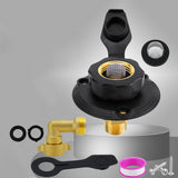 Rv City Water Inlet With Check Valve 3/4 Nh Female To 1/2 Npt Male With Dust New V1189-LWWAL-20260327-04316