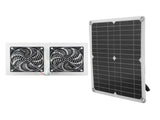 25W Solar Panel Fan Kit IPX65 Waterproof Low Noise Efficient Solar Powered Dual Fan for Chicken Coop V1294-YM0521-3114230040711