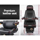 Giantz Tractor Seat Forklift Excavator Truck Universal Backrest Chair PU Leather TS-ADJUST12-BK-AB