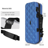 Blue Hard Shell Fishing Rod Bag - ABS Waterproof Tackle Case 50cm - Portable Travel Storage for Lure V888-ELOSUNG56778