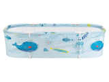 Weisshorn Foldable Bathtub PVC Spa Bucket Inflatable Cushion 134x65cm Blue FB-PVC-140-BL