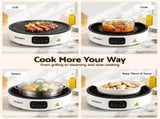 Devanti Ceramic Cooktop Electric Hot Plate Countertop Grill Cooker White CCT-B-SD-1E-1Z-TOUCH-WH