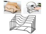 Pot Lid Rack Iron Kitchen Cutting Board Storage Rack Multifunctional Dish Plate Storage Rack V1294-YM0901-3118240149011