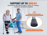 Underarm, 13-Level Height Adjustable Underarm Walking, Lightweight Aluminum V952-YXGZLTPR1202HQF5RV0