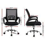 Artiss Mesh Office Chair Mid Back Black OCHAIR-G-2004-BK