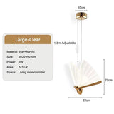 BAMDECOR LED Modern Bedroom Bedside Creative Butterfly Hanging Chandelier Light Fixtures for Stairs V255-BAM-A005-1HL