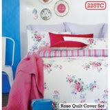 Ardor Rose Pink Quilt Cover Set King V442-INT-QUILTCS-ROSE-PINK-KI