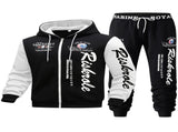 Men'S Hoodie Set Letter Print Hoodie Casual Sportswear Jogger Set Australian - Dark Gray - Size S V1106-M-APP-66132-DARK-SAUSEU46