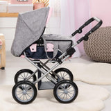 City Star Doll's Pram Bag, Denim Grey and Blue V178-22261