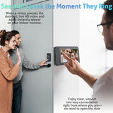 Wireless Doorbell with Camera 1080P Image & 4.5 Inch Screen No WiFi Required Range Up to 120m V1188-ZXY-131-285
