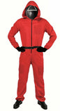 Adult Squid Game Costume Guard Tracksuit Halloween Cosplay Red - L/XL V563-12233-02-L_XL