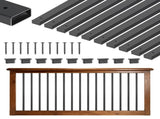 61 Pack Deck Balusters, 82 cm Galvanized Steel Railing Spindles, Hollow Rectangle Metal Decking V952-BPKLGZT61G328HWPY001V0