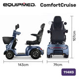 EQUIPMED ComfortCruise Large Mobility Scooter, 15km/h Top Speed, Up to 45km Range, Strong Climbing, V219-HMBMSCEQ8LBA