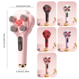 Cat Paw Full-Body Massage Comb, Multi-Level Microcurrent Red Light, Detachable & Washable, Stress V1385-MZAMY-WU-1007-006