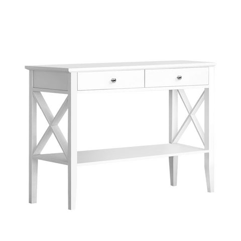 Artiss Console Table 2 Drawers 100CM White Chole FURNI-P-HS-2D100-WH